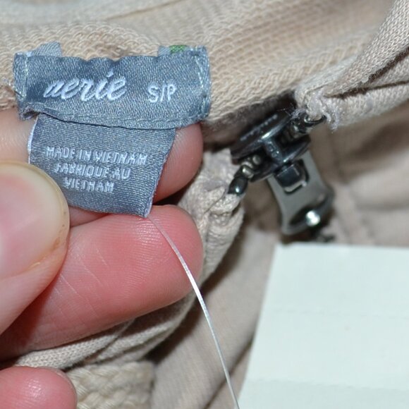 NWT Aerie Weekend Sweatshirt Quarter Zip Strand Women Size Small - Picture 3 of 3